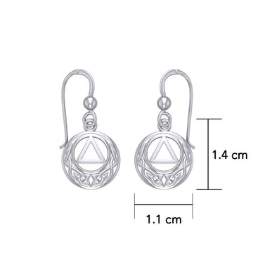 Celtic AA Recovery Silver Earrings TER1376 - Jewelry